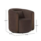 Modern Upholstered Swivel Barrel Accent Chair