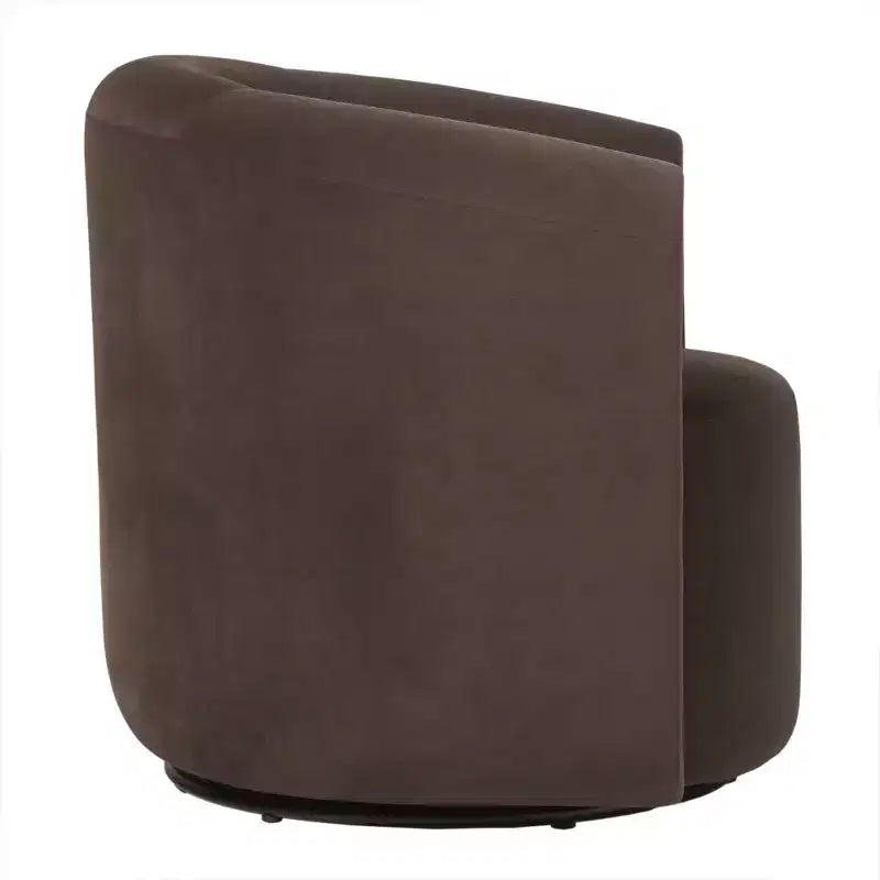 Modern Upholstered Swivel Barrel Accent Chair