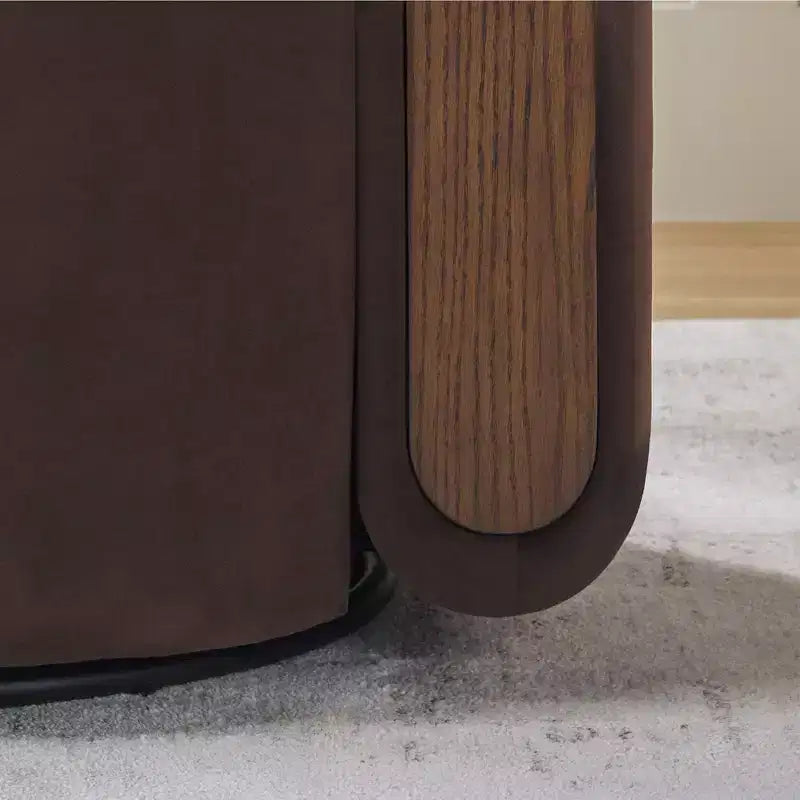 Modern Upholstered Swivel Barrel Accent Chair