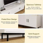 Dyonery 70 Fluted-Door TV Stand, Entertainment Center with StoragePS! Adjustable Shelf, Modern TV Console for Living Room and Bedroom,