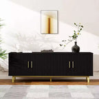 Dyonery 70 Fluted-Door TV Stand, Entertainment Center with StoragePS! Adjustable Shelf, Modern TV Console for Living Room and Bedroom,