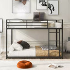 FAMYYT Full Size Metal Bunk Bed?With Ladder, Safety Guaranteed, Easy Assembly
