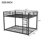 FAMYYT Full Size Metal Bunk Bed?With Ladder, Safety Guaranteed, Easy Assembly