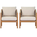 Christopher Knight Home Maha Sedia club moderna da esterno in acacia e corda intrecciata con cuscino
