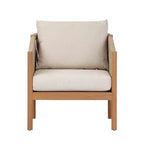 Christopher Knight Home Maha Sedia club moderna da esterno in acacia e corda intrecciata con cuscino