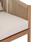 Christopher Knight Home Maha Sedia club moderna da esterno in acacia e corda intrecciata con cuscino