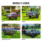 Rimorchio ribaltabile per ATV in acciaio per impieghi gravosi con capacità di 680 kg, carrello multiuso da 425 litri con sponde rimovibili per giardino e cortile