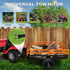Rimorchio ribaltabile per ATV in acciaio per impieghi gravosi con capacità di 680 kg, carrello multiuso da 425 litri con sponde rimovibili per giardino e cortile