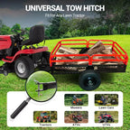 Rimorchio ribaltabile per ATV in acciaio per impieghi gravosi con capacità di 680 kg, carrello multiuso da 425 litri con sponde rimovibili per giardino e cortile