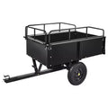1500 lb Capacity Heavy Duty Steel ATV Dump Trailer, 15 cu. ft. Pull-Behind Utility Cart with Removable Sides for Garden and Yard