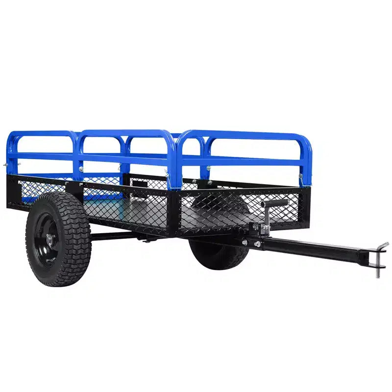 1500 lb Capacity Heavy Duty Steel ATV Dump Trailer, 15 cu. ft. Pull-Behind Utility Cart with Removable Sides for Garden and Yard