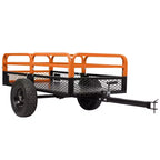 Rimorchio ribaltabile per ATV in acciaio per impieghi gravosi con capacità di 680 kg, carrello multiuso da 425 litri con sponde rimovibili per giardino e cortile