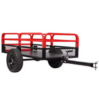 Rimorchio ribaltabile per ATV in acciaio per impieghi gravosi con capacità di 680 kg, carrello multiuso da 425 litri con sponde rimovibili per giardino e cortile