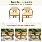 GDFStudio Andre Set di 2 Sedie da Esterno in Legno di Acacia e Rattan Intrecciato