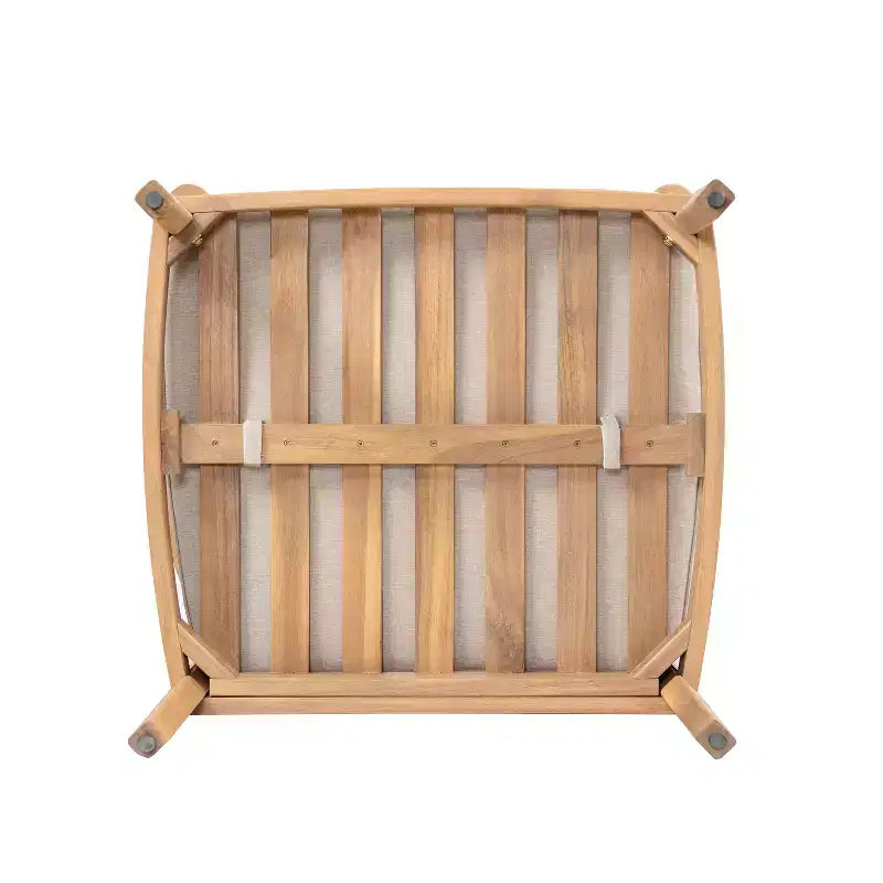 Sedie da club ModernLuxe per esterni in legno di acacia con cuscini beige, sedie da patio ergonomiche con finitura in teak per giardino/patio
