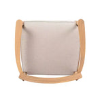 Sedie da club ModernLuxe per esterni in legno di acacia con cuscini beige, sedie da patio ergonomiche con finitura in teak per giardino/patio
