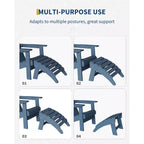 2 pcs HDPE Folding Adirondack Ottoman Foot Rest, All-Weather Outdoor Footrest with Cup Holder, Easy Care, for Patio, Porch, Lawn, Poolside, Fire Pit
