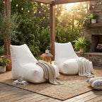 Christopher Knight Home Ramona Modern Patio Olefin Bean Bag Chairs (Set of 2)