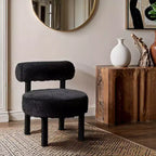 Sedia Ambre in tessuto vegano effetto montone di Meridian Furniture