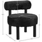 Sedia Ambre in tessuto vegano effetto montone di Meridian Furniture