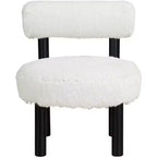 Sedia Ambre in tessuto vegano effetto montone di Meridian Furniture