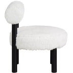 Sedia Ambre in tessuto vegano effetto montone di Meridian Furniture