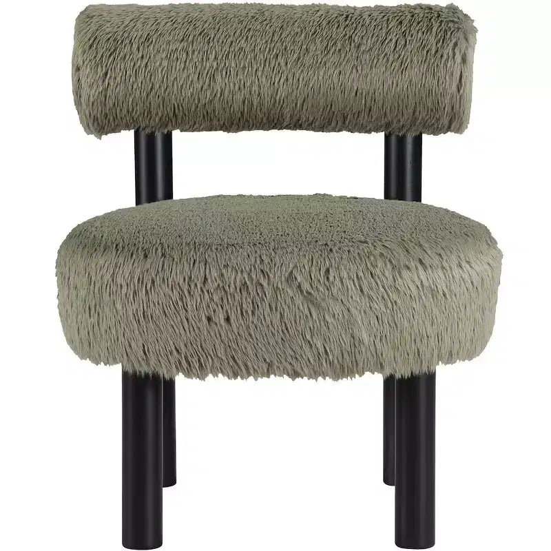 Sedia Ambre in tessuto vegano effetto montone di Meridian Furniture
