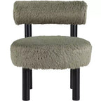 Sedia Ambre in tessuto vegano effetto montone di Meridian Furniture
