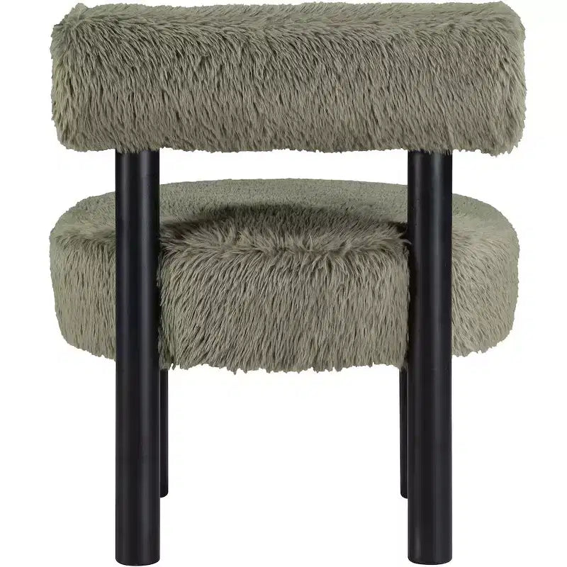 Sedia Ambre in tessuto vegano effetto montone di Meridian Furniture