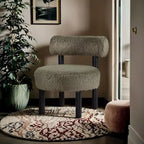 Sedia Ambre in tessuto vegano effetto montone di Meridian Furniture