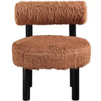 Sedia Ambre in tessuto vegano effetto montone di Meridian Furniture
