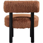 Sedia Ambre in tessuto vegano effetto montone di Meridian Furniture