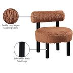 Sedia Ambre in tessuto vegano effetto montone di Meridian Furniture