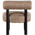 Sedia Ambre in tessuto vegano effetto montone di Meridian Furniture