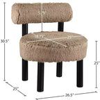 Sedia Ambre in tessuto vegano effetto montone di Meridian Furniture