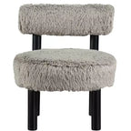 Sedia Ambre in tessuto vegano effetto montone di Meridian Furniture