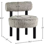 Sedia Ambre in tessuto vegano effetto montone di Meridian Furniture