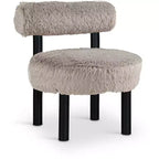 Meridian Furniture Ambre Vegan Shearling Fabric Chair