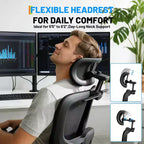 Sedia da ufficio/gaming ergonomica con schienale alto in rete, portata massima 180 kg con braccioli ribaltabili, poggiatesta, supporto lombare e gambe regolabili, reclinabile