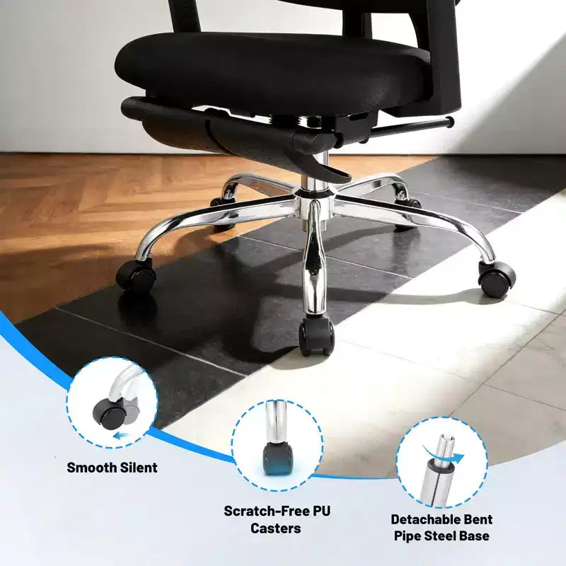 Sedia da ufficio/gaming ergonomica con schienale alto in rete, portata massima 180 kg con braccioli ribaltabili, poggiatesta, supporto lombare e gambe regolabili, reclinabile