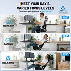 Sedia da ufficio/gaming ergonomica con schienale alto in rete, portata massima 180 kg con braccioli ribaltabili, poggiatesta, supporto lombare e gambe regolabili, reclinabile