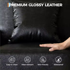 SunnyFurn Divano a Nuvola in Peluche da 218 cm, 3 Posti con Sedute Profonde, 2 Cuscini Rimovibili per Lo Schienale e Cuscini Decorativi per Soggiorno/Camera da Letto/Appartamenti