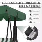 LinTimes Porch Swing with Stand and Adjustable Canopy, 600lb Capacity, Powder-Coated Metal Frame, Water-Resistant Fabric for Patio, Backyard