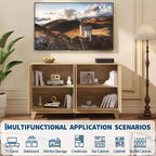 LinTimes 55 Fluted Sideboard Cabinet with Adjustable Shelves, Modern Storage for Living Room, Kitchen, Entryway