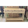 Vine weaving three draw entrance table