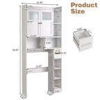 White Toilet Cabinet Rack