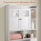 White Toilet Cabinet Rack