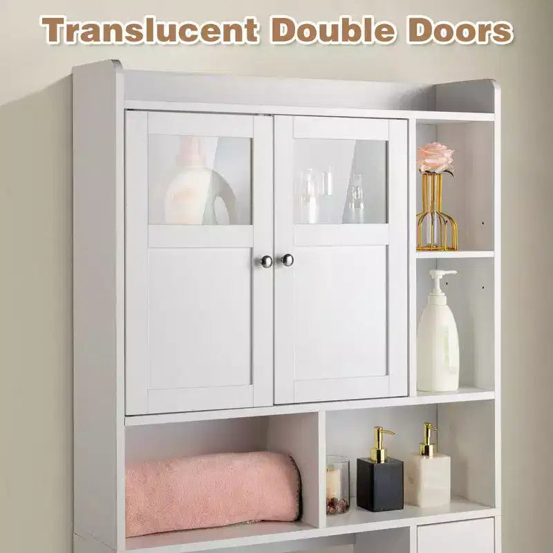 White Toilet Cabinet Rack