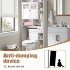 White Toilet Cabinet Rack