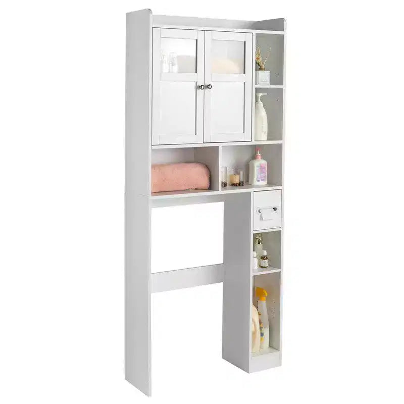 White Toilet Cabinet Rack